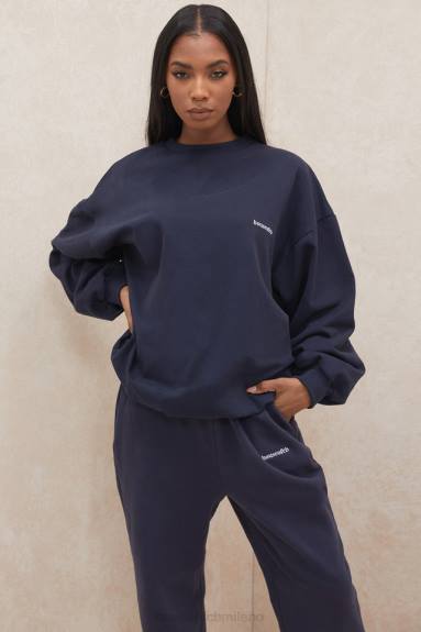 vestiario esso House of CB Felpa girocollo oversize di Tommy Navy X44T800