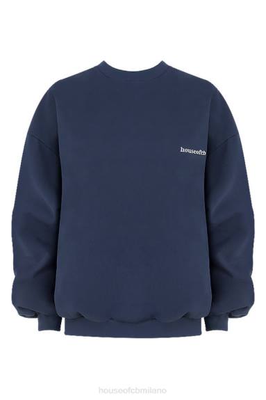 vestiario esso House of CB Felpa girocollo oversize di Tommy Navy X44T800