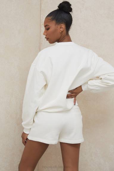 vestiario esso House of CB Felpa girocollo oversize di Tommy Off White X44T799