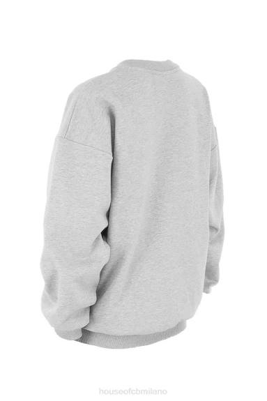 vestiario esso House of CB Felpa girocollo oversize di colore grigio di Tommy X44T803