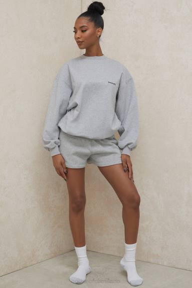 vestiario esso House of CB Felpa girocollo oversize di colore grigio di Tommy X44T803