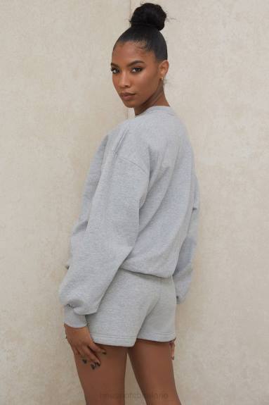 vestiario esso House of CB Felpa girocollo oversize di colore grigio di Tommy X44T803