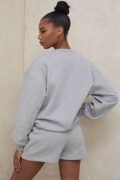 vestiario esso House of CB Felpa girocollo oversize di colore grigio di Tommy X44T803