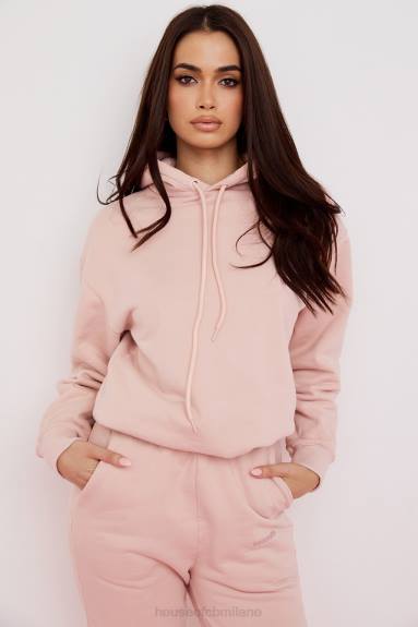 vestiario esso House of CB Felpa oversize con cappuccio Halo Blush X44T763