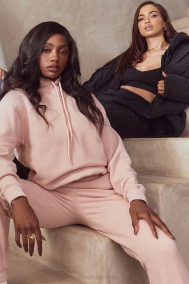vestiario esso House of CB Felpa oversize con cappuccio Halo Blush X44T763
