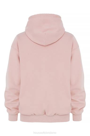 vestiario esso House of CB Felpa oversize con cappuccio Halo Blush X44T763