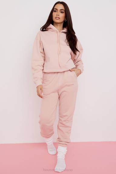 vestiario esso House of CB Felpa oversize con cappuccio Halo Blush X44T763