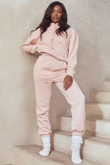 vestiario esso House of CB Felpa oversize con cappuccio Halo Blush X44T763