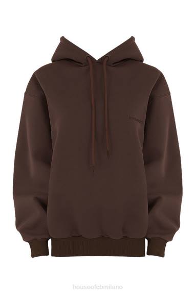 vestiario esso House of CB Felpa oversize con cappuccio Halo Chocolate X44T761