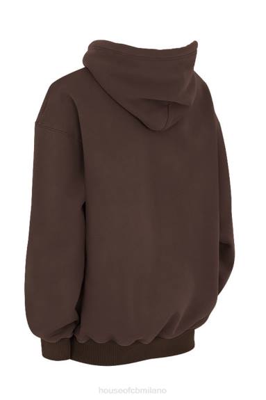 vestiario esso House of CB Felpa oversize con cappuccio Halo Chocolate X44T761