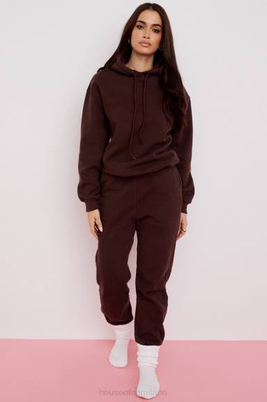 vestiario esso House of CB Felpa oversize con cappuccio Halo Chocolate X44T761