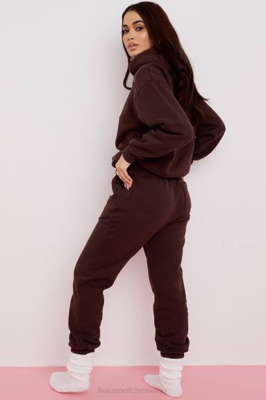 vestiario esso House of CB Felpa oversize con cappuccio Halo Chocolate X44T761