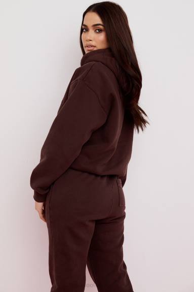 vestiario esso House of CB Felpa oversize con cappuccio Halo Chocolate X44T761