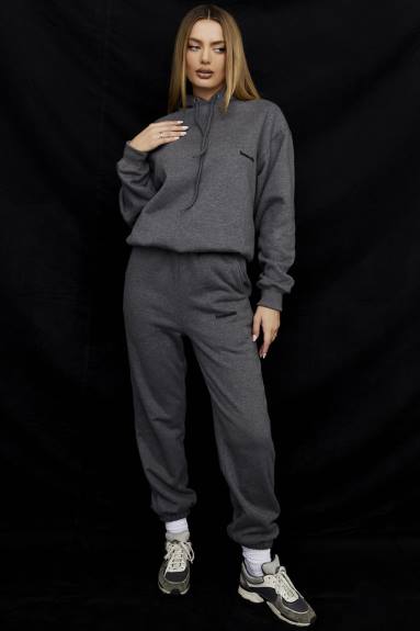 vestiario esso House of CB Felpa oversize con cappuccio Halo grigio scuro X44T726