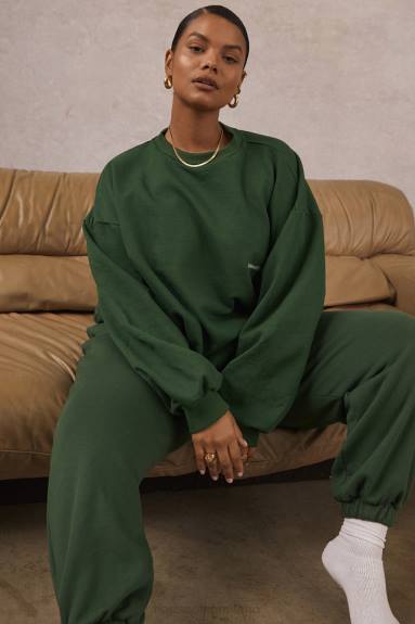 vestiario esso House of CB felpa girocollo oversize di colore verde tommy X44T798