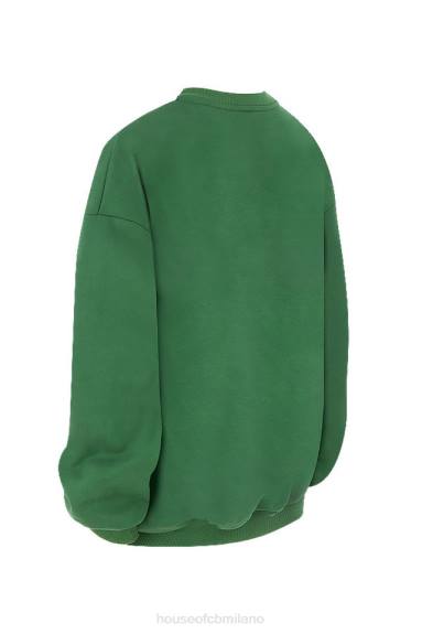 vestiario esso House of CB felpa girocollo oversize di colore verde tommy X44T798