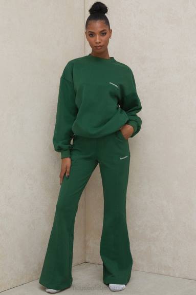 vestiario esso House of CB felpa girocollo oversize di colore verde tommy X44T798