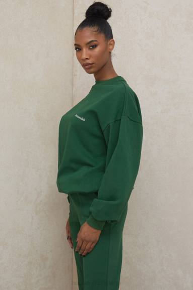 vestiario esso House of CB felpa girocollo oversize di colore verde tommy X44T798