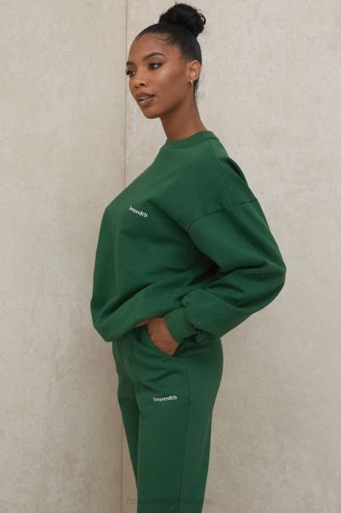 vestiario esso House of CB felpa girocollo oversize di colore verde tommy X44T798