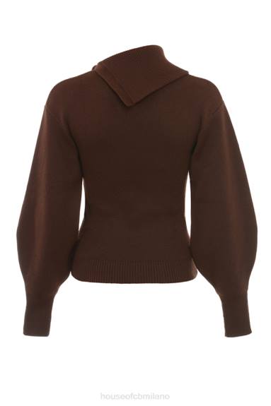vestiario esso House of CB Maglione adelita in misto cashmere color cioccolato X44T654