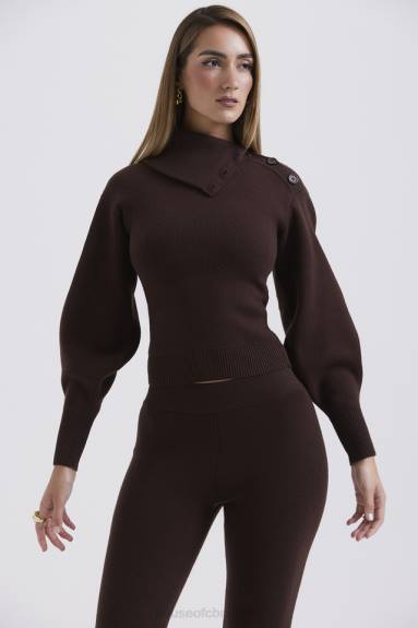 vestiario esso House of CB Maglione adelita in misto cashmere color cioccolato X44T654
