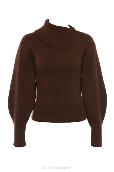 vestiario esso House of CB Maglione adelita in misto cashmere color cioccolato X44T654