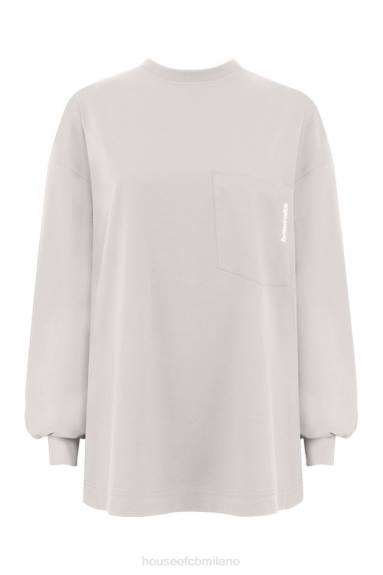 vestiario esso House of CB top a maniche lunghe in pietra a strati X44T786