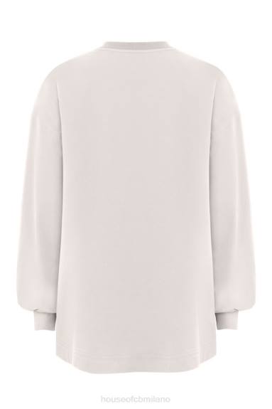 vestiario esso House of CB top a maniche lunghe in pietra a strati X44T786