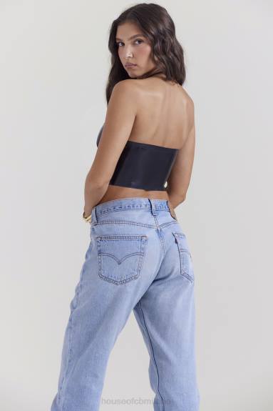 vestiario esso House of CB top ariadne in lattice nero X44T662