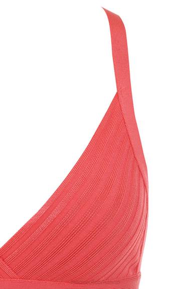 vestiario esso House of CB top bralet con fasciatura in corallo jae X44T819