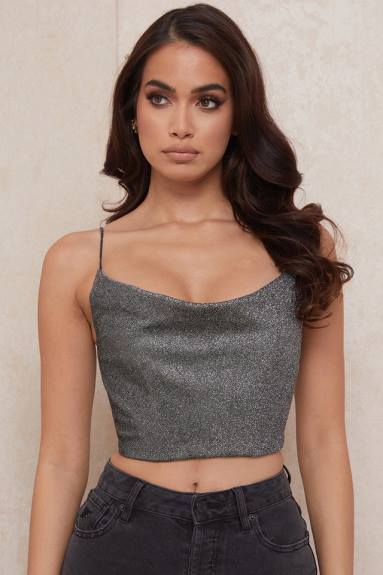 vestiario esso House of CB top corto Julia argento X44T774