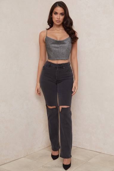 vestiario esso House of CB top corto Julia argento X44T774