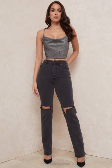 vestiario esso House of CB top corto Julia argento X44T774