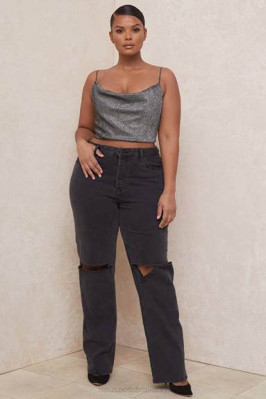 vestiario esso House of CB top corto Julia argento X44T774