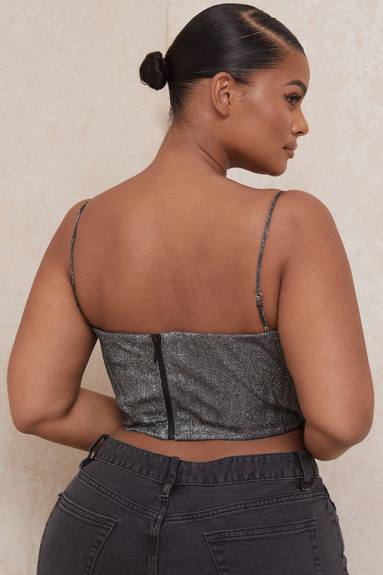 vestiario esso House of CB top corto Julia argento X44T774