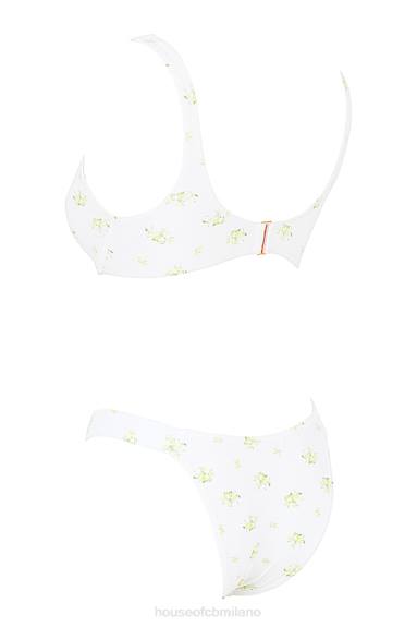 vestiario esso House of CB bikini mariposa avorio con stampa floreale X44T1239