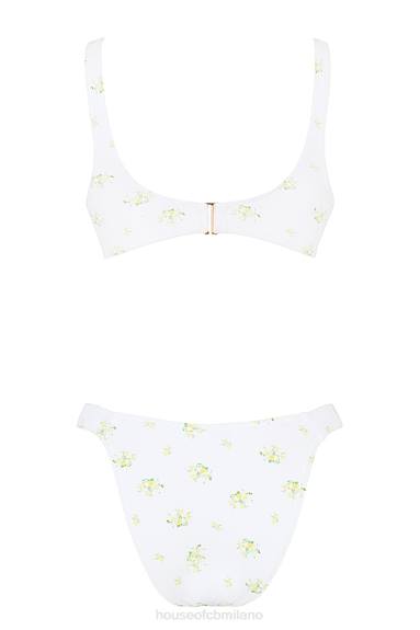 vestiario esso House of CB bikini mariposa avorio con stampa floreale X44T1239