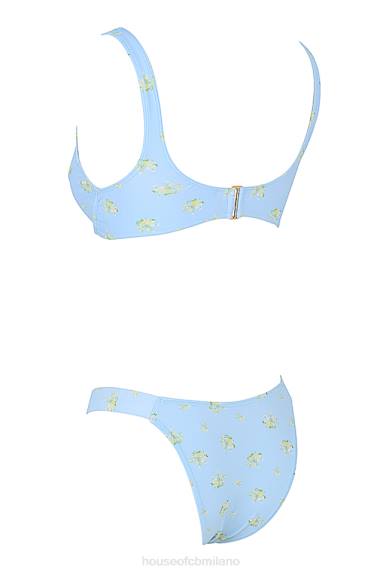 vestiario esso House of CB bikini mariposa baby blue con stampa floreale X44T1238