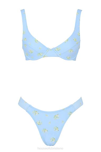vestiario esso House of CB bikini mariposa baby blue con stampa floreale X44T1238