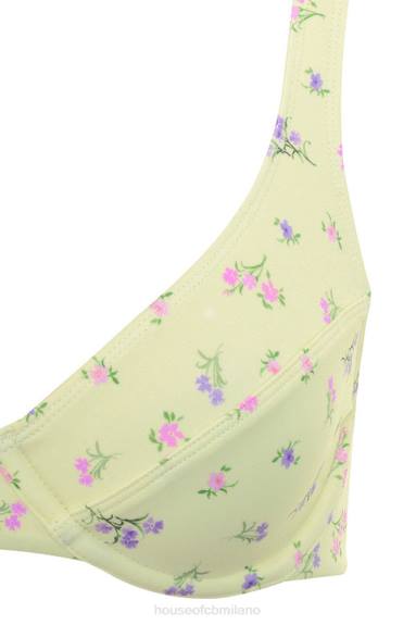 vestiario esso House of CB bikini mariposa con stampa floreale limone X44T1247