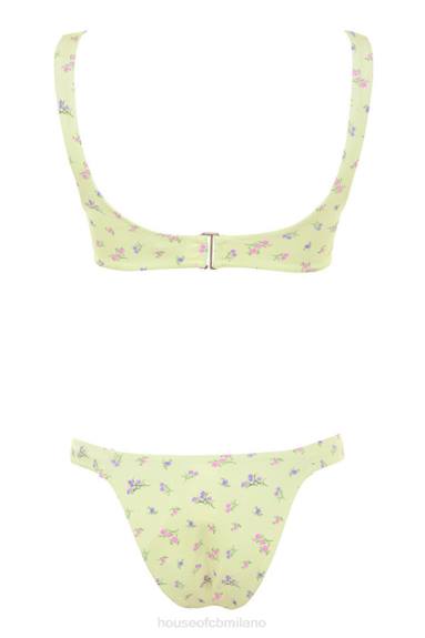 vestiario esso House of CB bikini mariposa con stampa floreale limone X44T1247