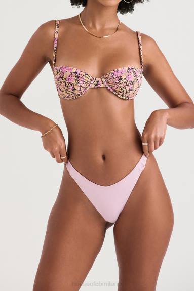 vestiario esso House of CB Slip bikini con volant Delphi Blossom X44T1206