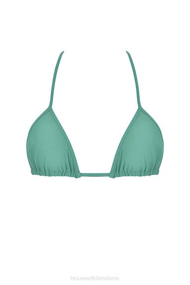 vestiario esso House of CB Top bikini a triangolo in eucalipto bali X44T1172