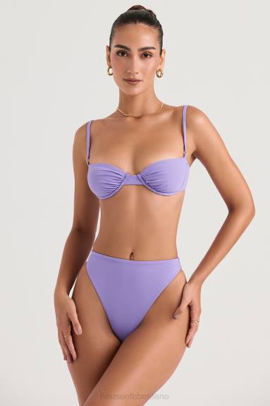 vestiario esso House of CB Top bikini monaco viola con ferretto X44T1232