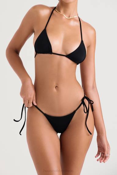 vestiario esso House of CB Top bikini nero allacciato al collo Tropez X44T1212