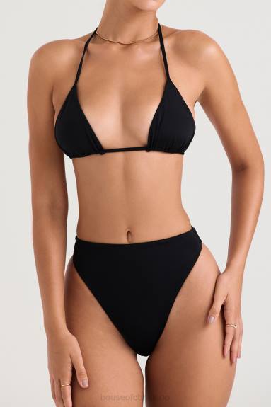 vestiario esso House of CB Top bikini nero allacciato al collo Tropez X44T1212