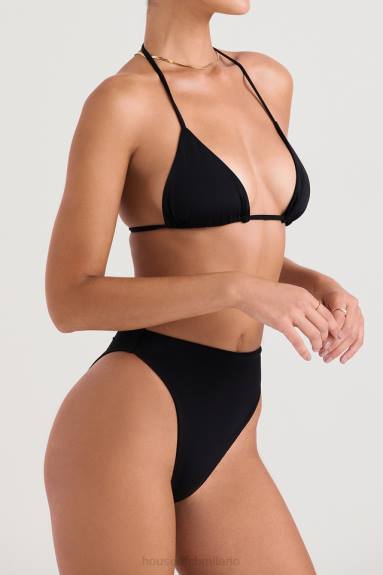 vestiario esso House of CB Top bikini nero allacciato al collo Tropez X44T1212