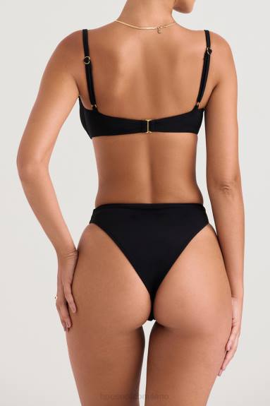 vestiario esso House of CB top bikini monaco nero con ferretto X44T1231