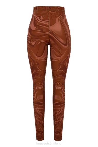 vestiario esso House of CB leggings in rete a spirale viola X44T967