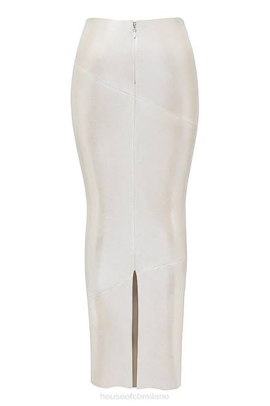 vestiario esso House of CB Gonna midi color champagne scintillante di Colette X44T898